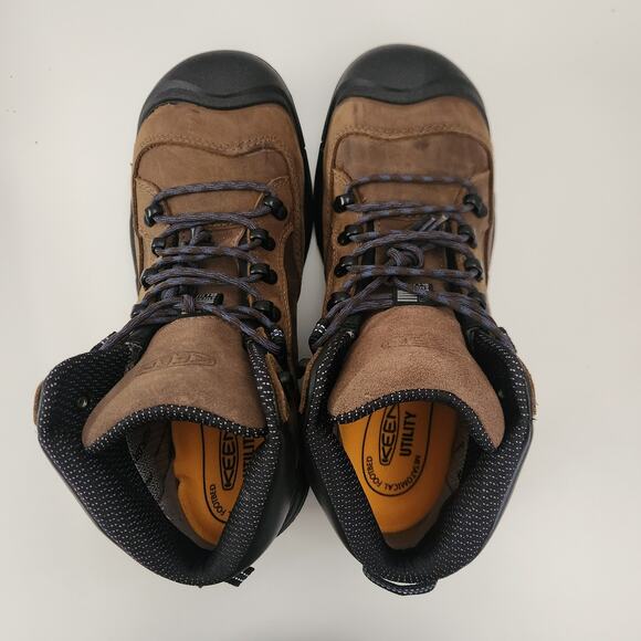 KEEN Utility Mens Work Boots, Bison/Ensign Blue, 9.5 US main image 4